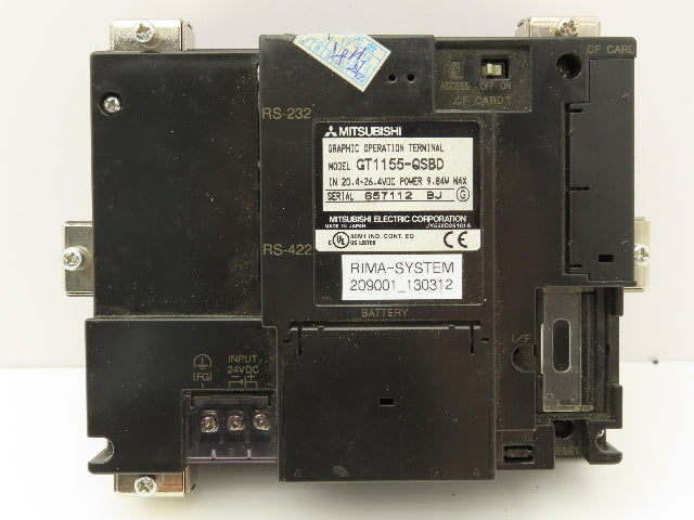 Mitsubishi Electric GT1155-QSBD Graphic Operation Terminal Display HMI