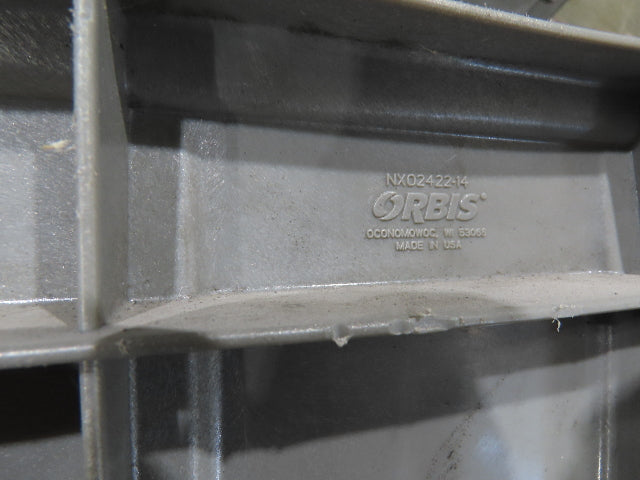 ORBIS Stakpak GRAY Stackable Plastic Tote Container Bin 24x22x14" Lot of 24