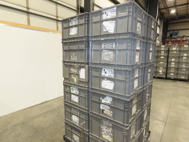 ORBIS Stakpak GRAY Stackable Plastic Tote Container Bin 24x22x14" Lot of 24