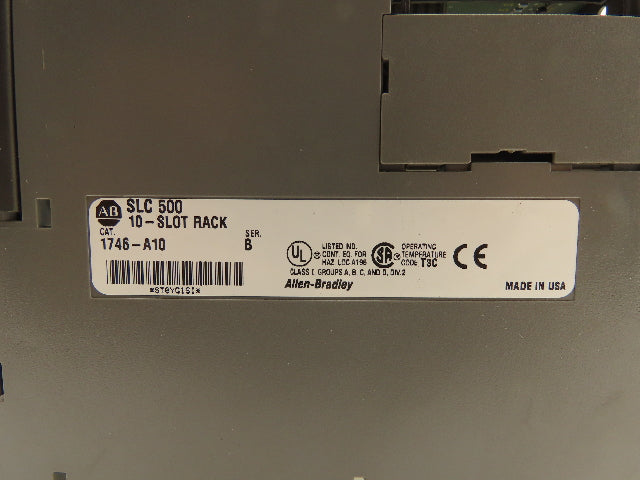 Allen Bradley 10-Slot Chassis Rack