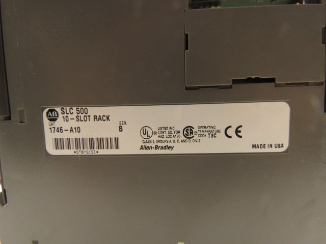 Allen Bradley 10-Slot Chassis Rack