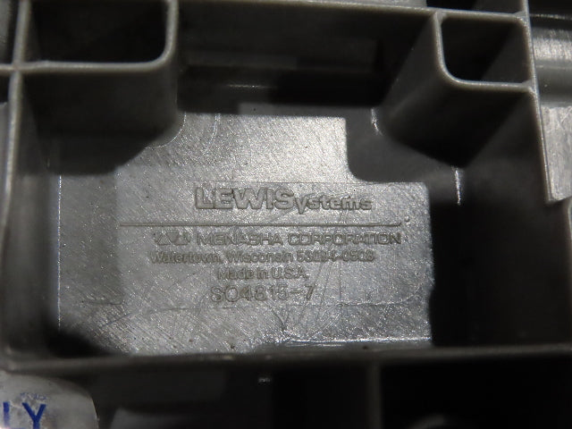 Lewis SO4815-7 Stackable GRAY Plastic Tote Container Bin 48x15x7" Lot of 30