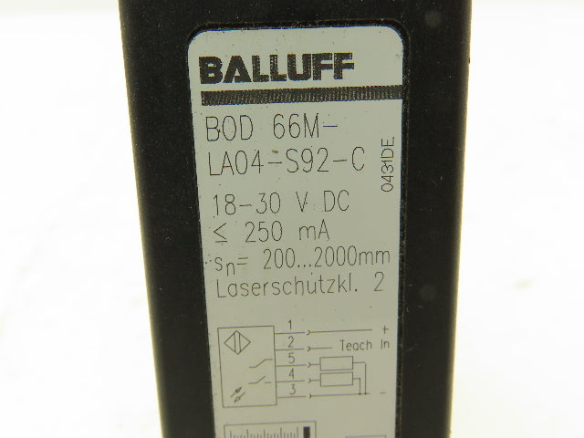 Balluff 66M-LA04-S92-C Photoelectric Distance Sensor 24VDC 20cm-2m