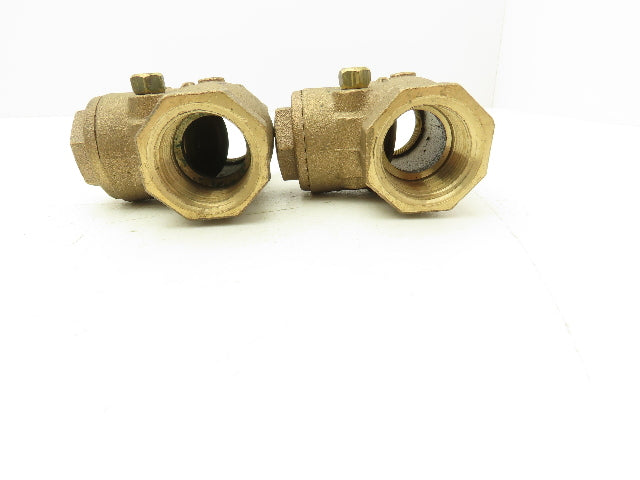 Nibco 1" FNPT Bronze Swing Check Valve T-Pattern Female Threaded Lot of 2