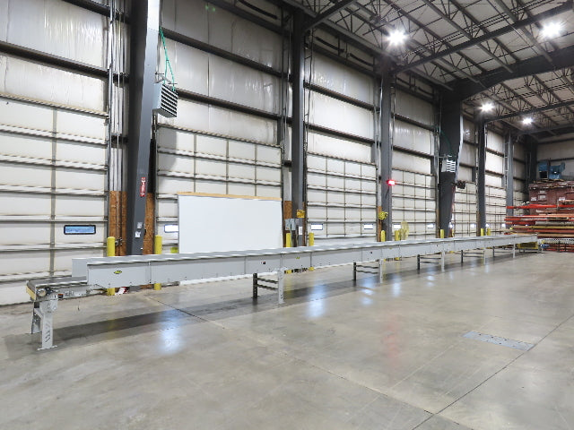 Hytrol BPC 37"x 78' Slider Bed Conveyor Parcel Belt 3Hp 480V Center Drive 155fpm