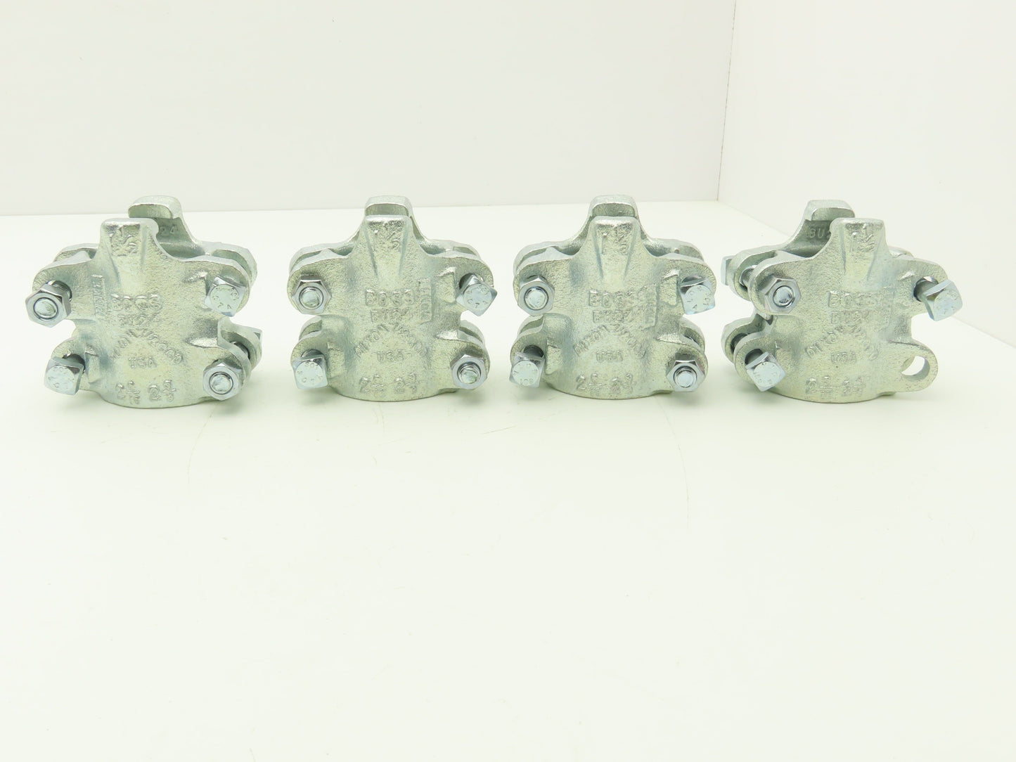 Dixon Boss BU24 1-1/2" Hose Clamp 4-Bolt 2 Grip Fingers Lot of 4