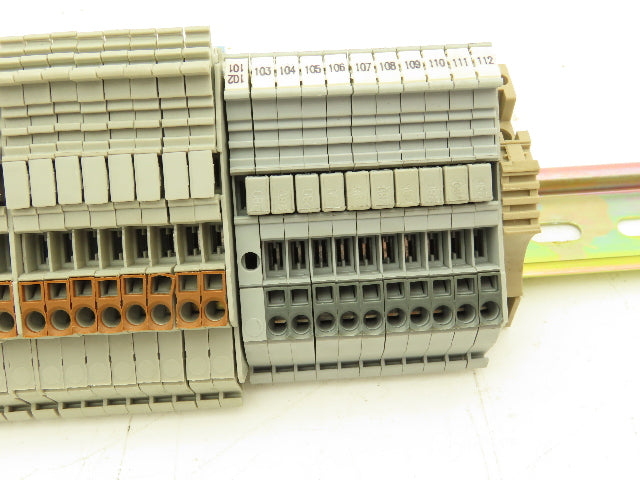 Wago 280 4-Wire 20A Grounding Terminal 380V 2.5mm² 20A DIN Rail 31" Lot of 64