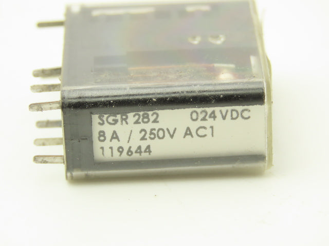 Elesta 119644 SGR 282 Relay 24VDC 8A/250VAC Lot of 16 with Bases