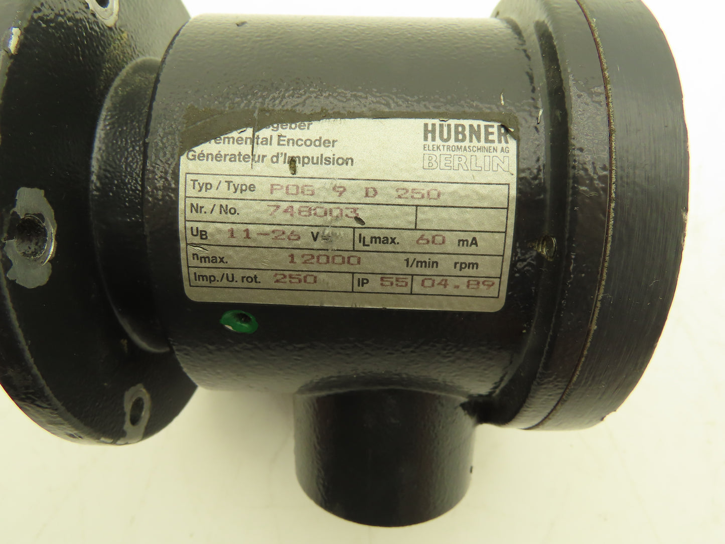 Hubner POG 9 D 250 Digital Tacho Incremental Encoder 11-26VDC 12k RPM