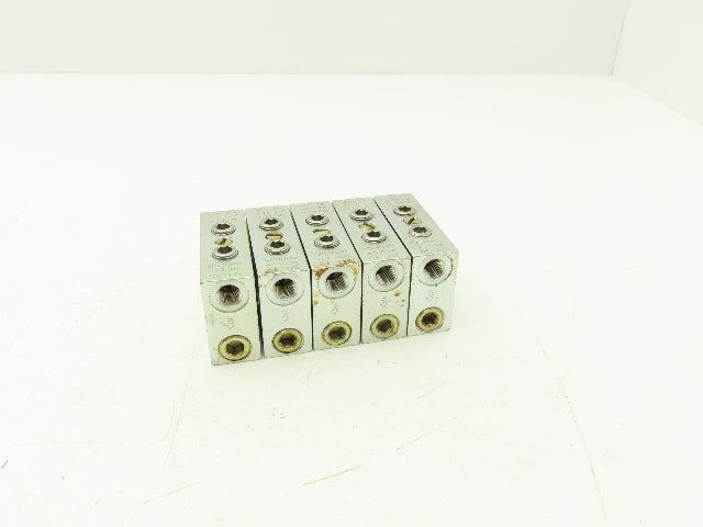 DropsA SX1-15 Modular Lubricator Divider Valve Block 1/8" BSP Lot of 5