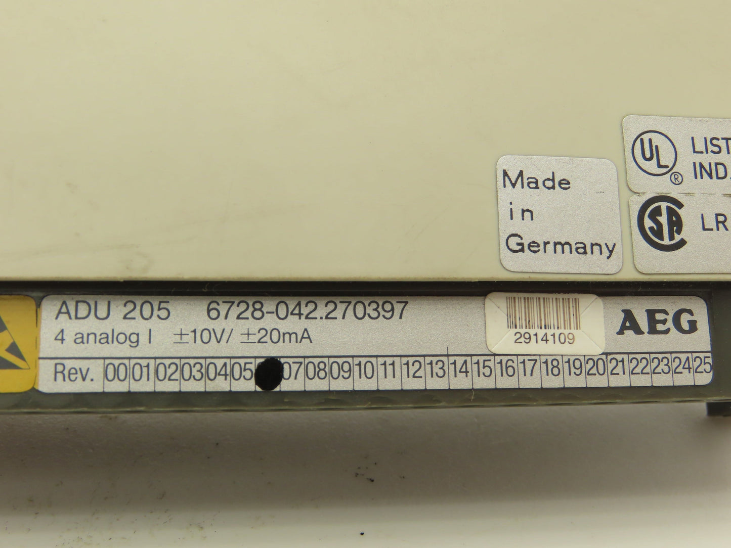 AEG Modicon ADU 205 AS-BADU-205 Analog Input Processor