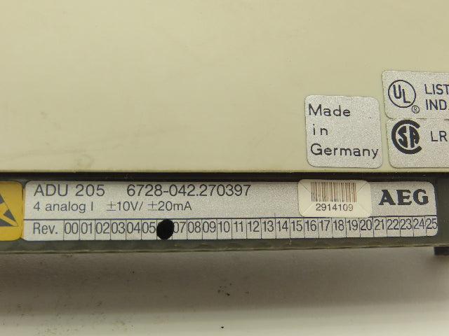 AEG Modicon ADU 205 AS-BADU-205 Analog Input Processor