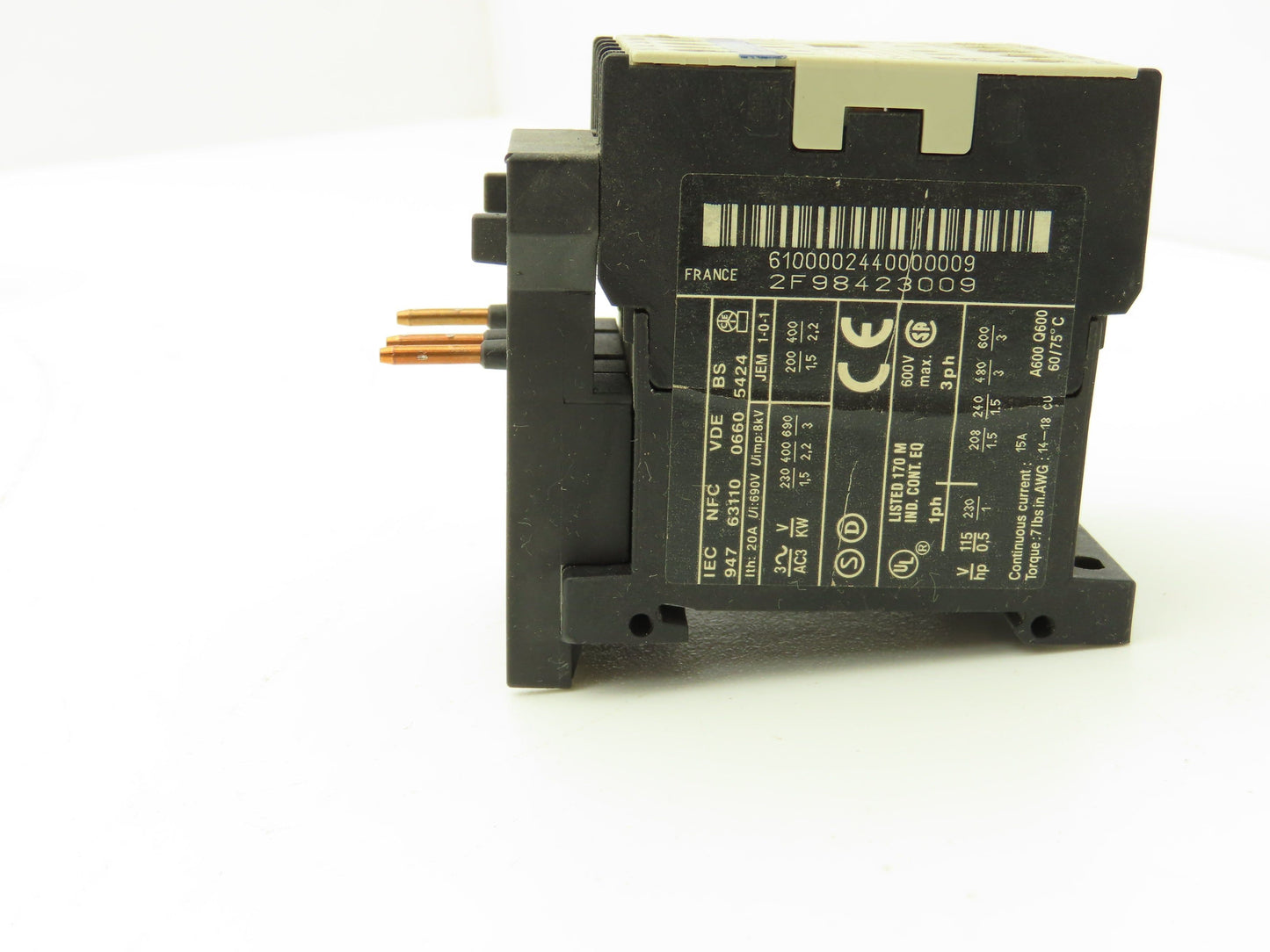 Telemecanique LP1K 0610 BD Contactor Starter Block 20A 600V 3PH 1NO Lot of 8