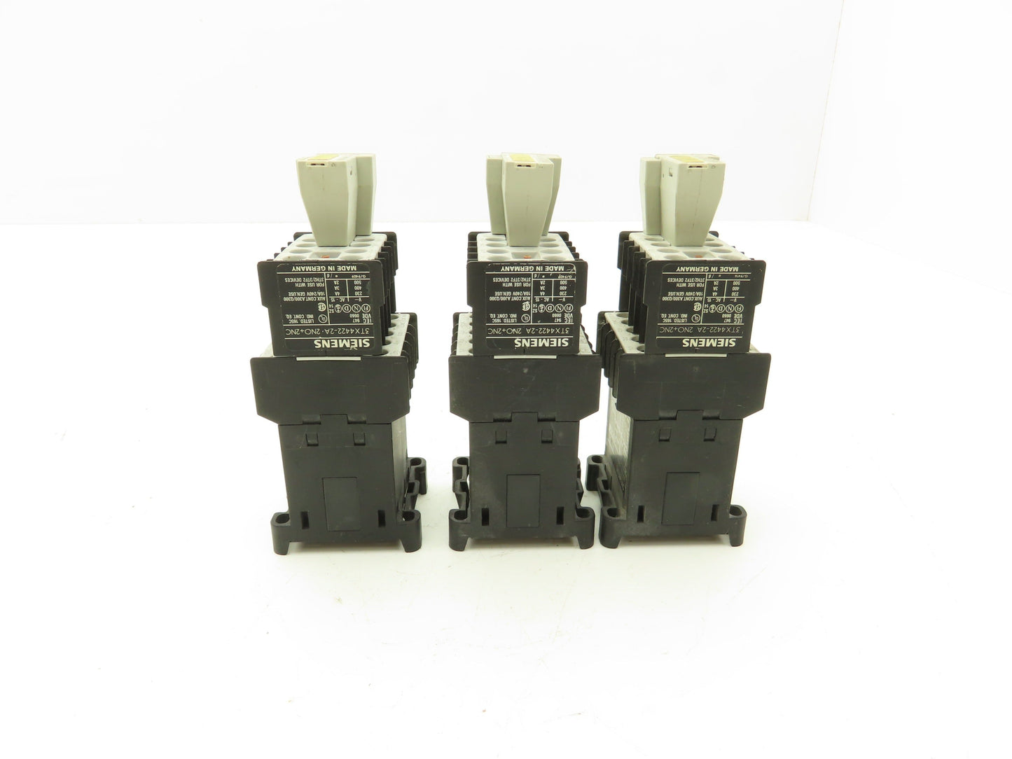 Siemens 3TF2001-0BB4 Contactor Block Diode Set 16A 600VAC 5HP Lot of 3