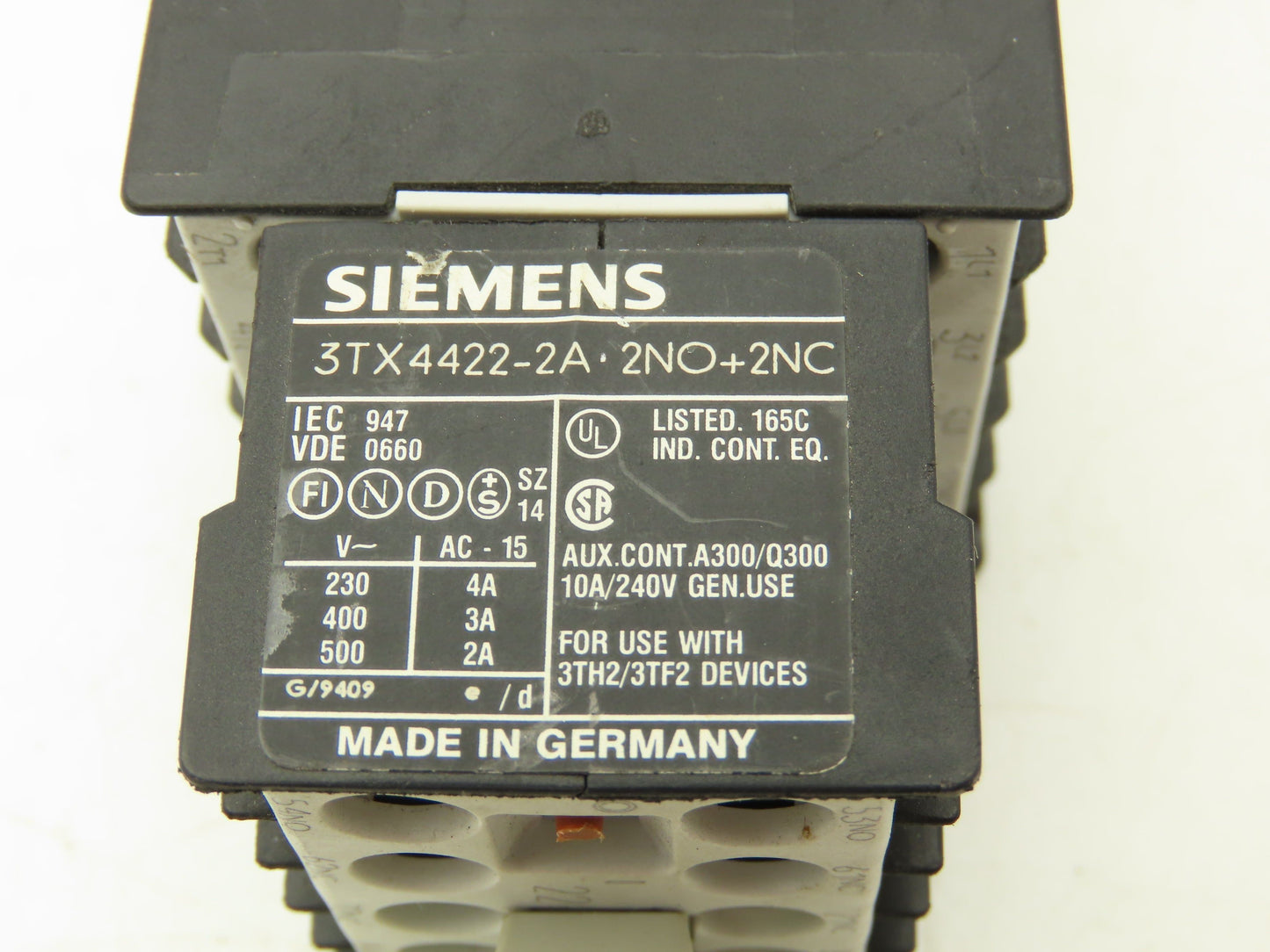 Siemens 3TF2001-0BB4 Contactor Block Diode Set 16A 600VAC 5HP Lot of 3