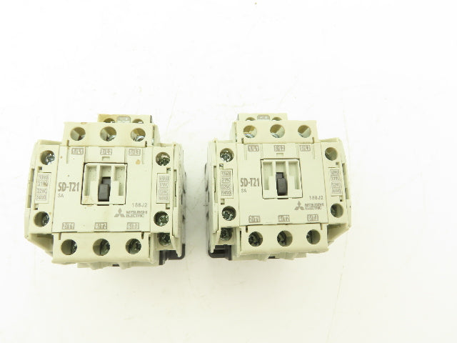 Mitsubishi SD-T21 SA Contactor 10HP 20A UT-SA21 Surge Suppressor 24V Lot of 2