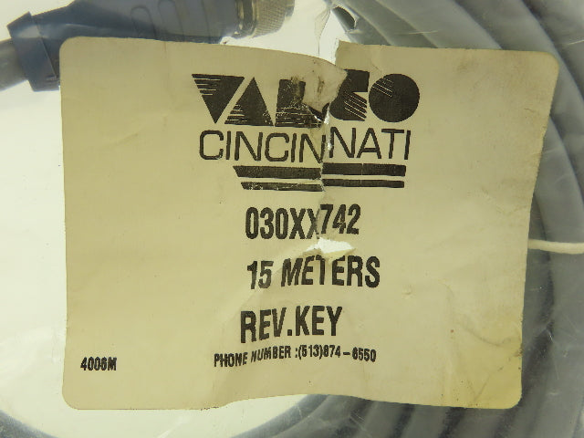 Valco 030XX742 5-Pin Screw-On Connector 15 Meter Cable 22AWG