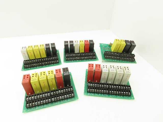 Opto 22 PB24HQ Circuit Boards with IDC5Q IAC5Q ODC5Q OAC5Q Relays Lot of 5