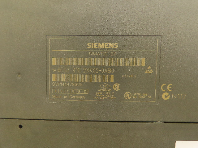 Siemens 416-2XK02-0AB0 SIMATIC S7 PLC CPU Processor