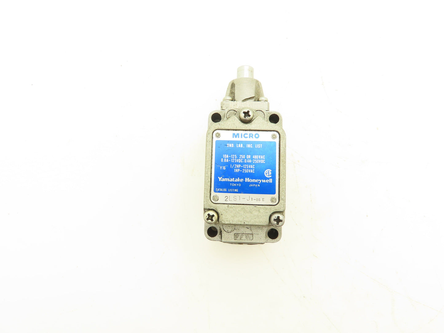 Yamatake Honeywell 2LS1-J Micro Limit Switch Plunger Type 10A 480V