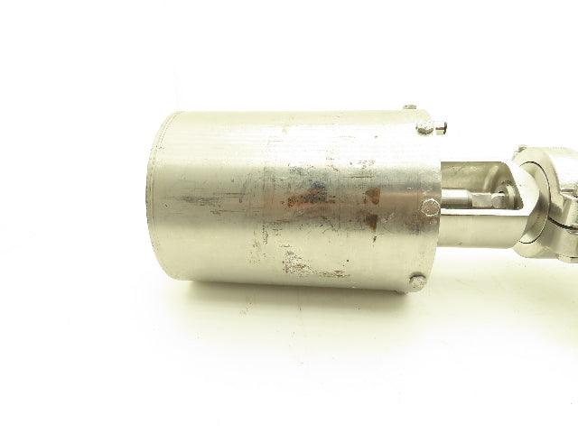 Tri Clover Alfa Laval 2" Stainless Sanitary Diverter Valve Pneumatic Actuated