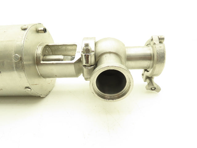 Tri Clover Alfa Laval 2" Stainless Sanitary Diverter Valve Pneumatic Actuated