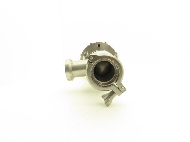 Tri Clover Alfa Laval 2" Stainless Sanitary Diverter Valve Pneumatic Actuated