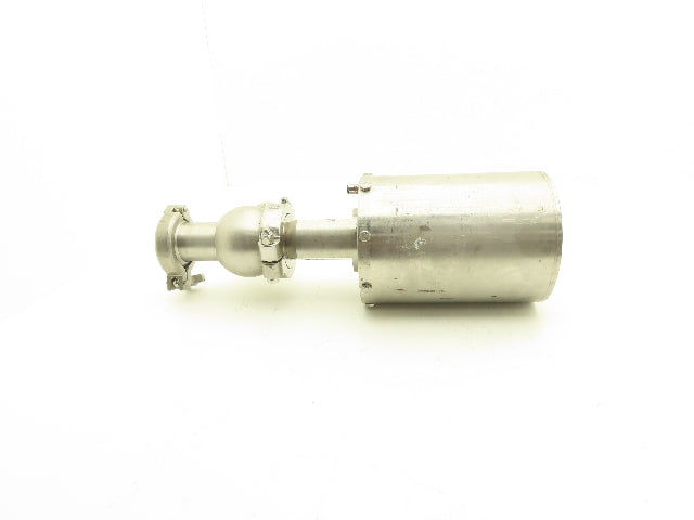 Tri Clover Alfa Laval 2" Stainless Sanitary Diverter Valve Pneumatic Actuated
