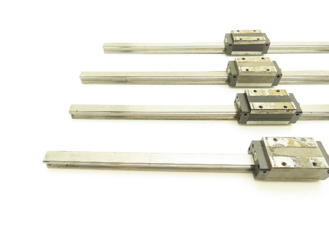 THK SHS15R Linear Bearing Block LM Guide Rail 15mm x 460mm 18"L Lot of 4