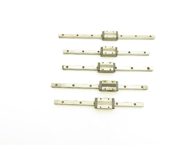 THK SHS15R Linear Bearing Block LM Guide Rail 15mm Mixed Length Lot of 5