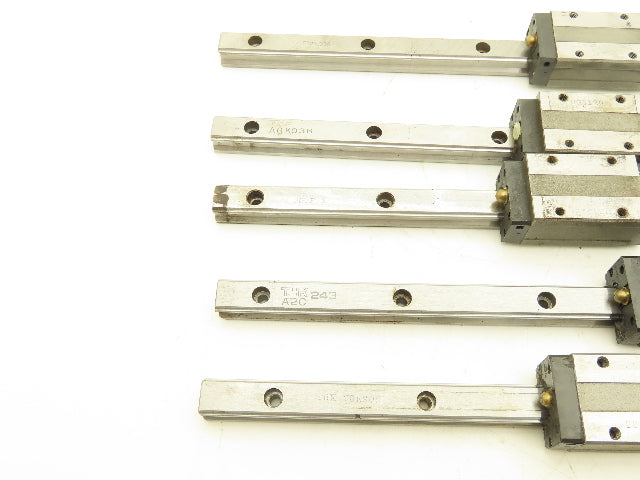 THK SHS15R Linear Bearing Block LM Guide Rail 15mm Mixed Length Lot of 5