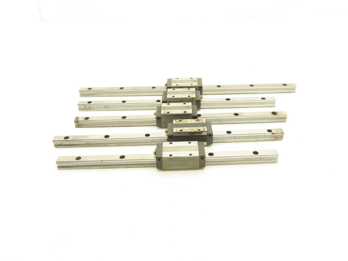 THK SHS15R Linear Bearing Block LM Guide Rail 15mm Mixed Length Lot of 5