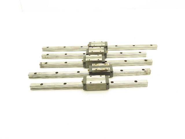 THK SHS15R Linear Bearing Block LM Guide Rail 15mm Mixed Length Lot of 5
