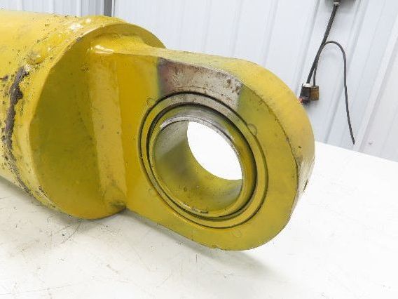 Welded Hydraulic Cylinder 5" Bore 16.65" Stroke Swivel Eye Mount Yellow
