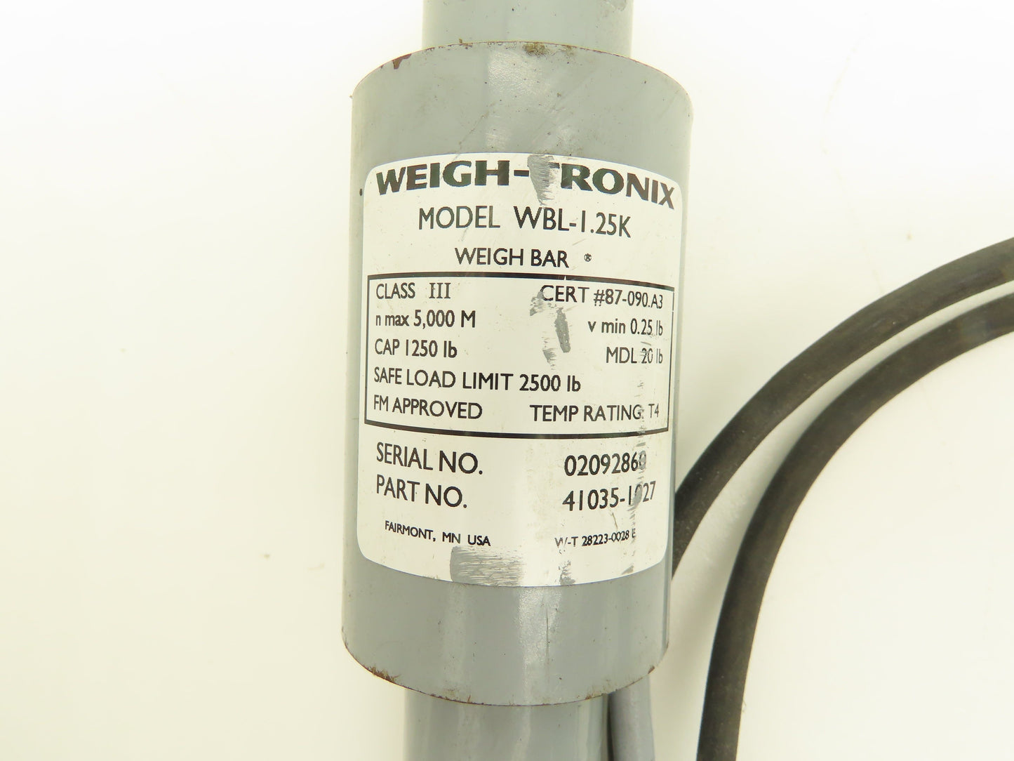 Avery Weigh-Tronix WBL-1.25K Weigh-Bar Floor Scale Load Cell 1250 Lb Set of 4
