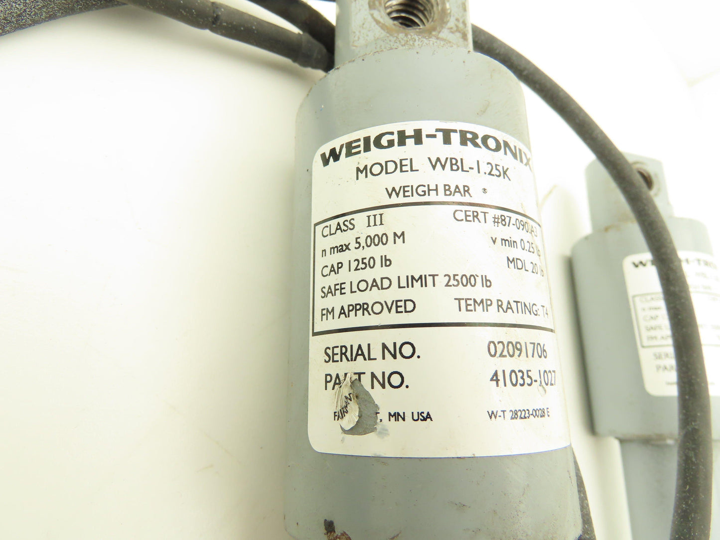 Avery Weigh-Tronix WBL-1.25K Weigh-Bar Floor Scale Load Cell 1250 Lb Set of 4