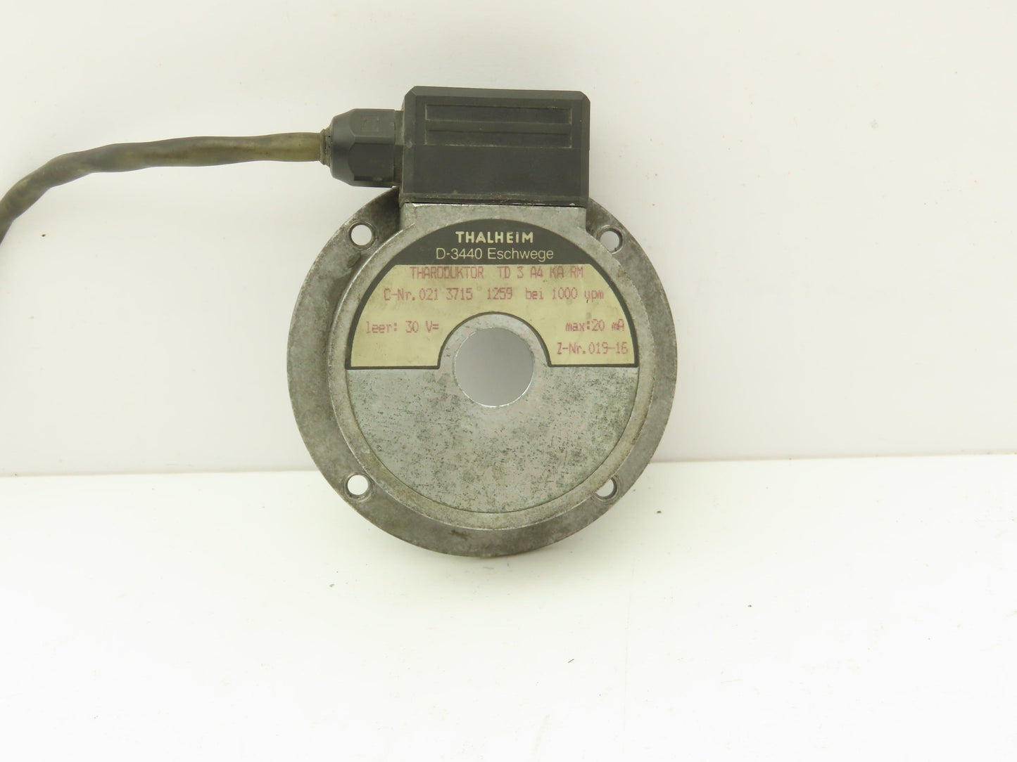 Thalheim TD 3 A4 KA RM Tachogenerator Tach Generator Encoder 30V 1000 Upm 20mA