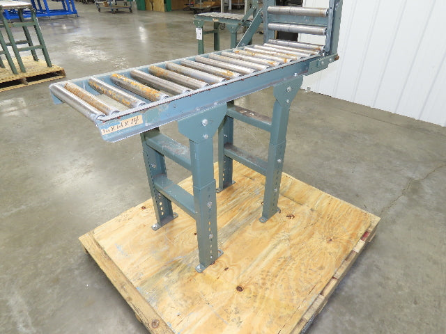 Hytrol 15"x 6' 7" Gravity Roller Conveyor Walk-Thru 36" Gate 1-3/8" Roller 13"BF