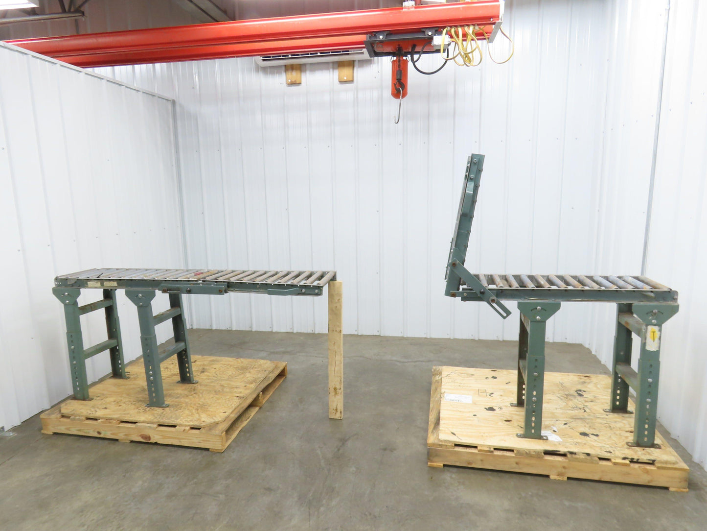 Hytrol 15"x 1-3/8" Gravity Roller Conveyor 53" Walk-Thru Gate Set 11' 5"L