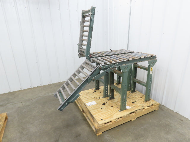 Hytrol 15"x 1-3/8" Gravity Roller Conveyor 53" Walk-Thru Gate Set 11' 5"L