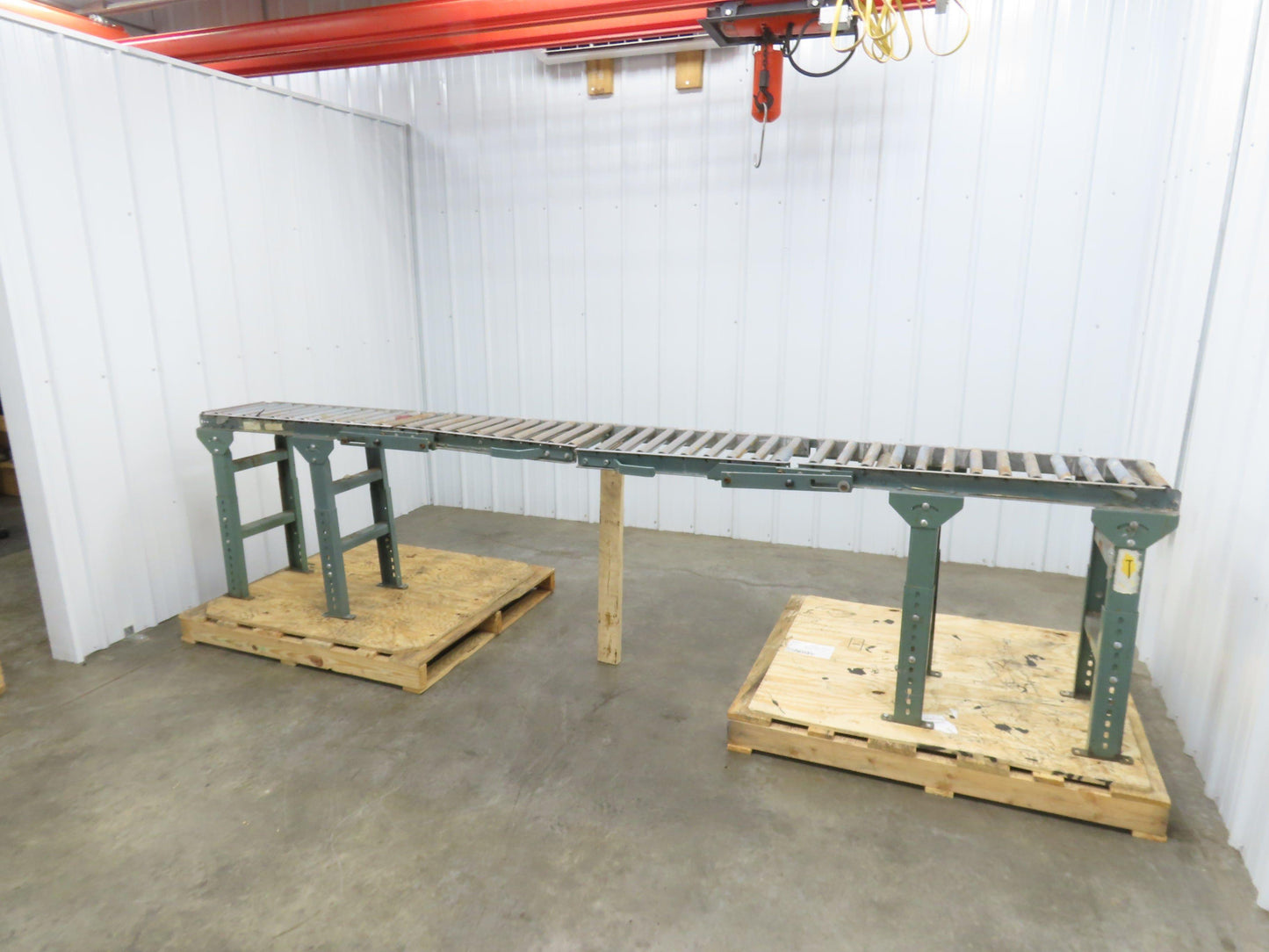 Hytrol 15"x 1-3/8" Gravity Roller Conveyor 53" Walk-Thru Gate Set 11' 5"L