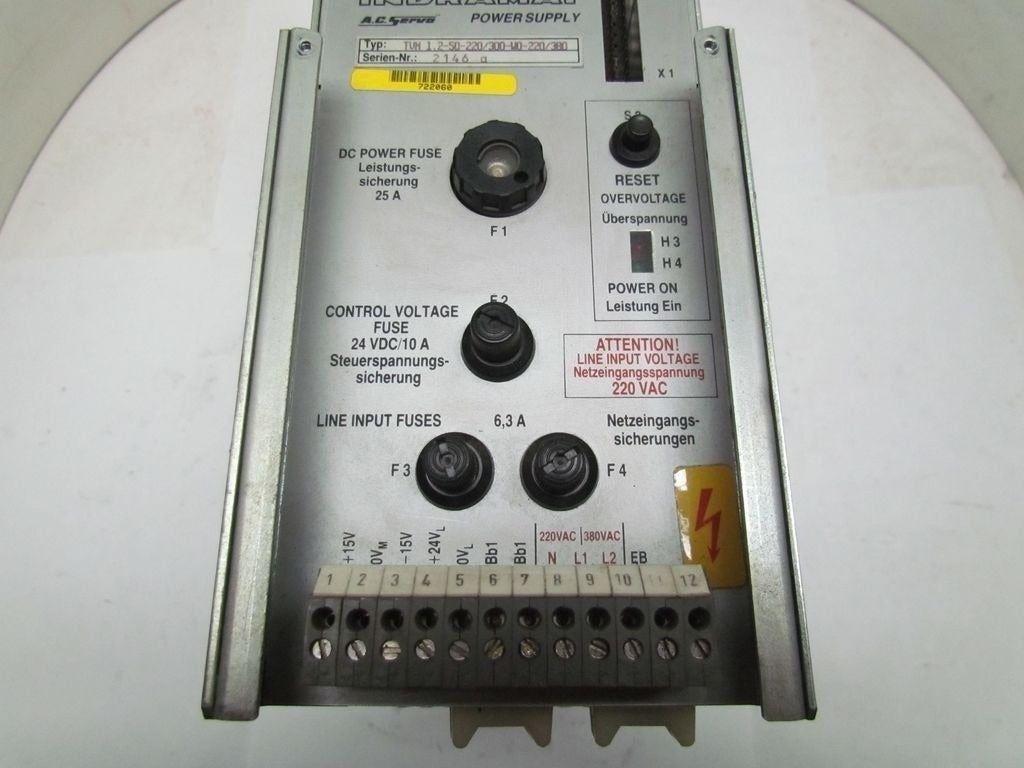 Indramat TVM 1.2-50-220/300-W0-220/380 AC Servo Drive Power Supply
