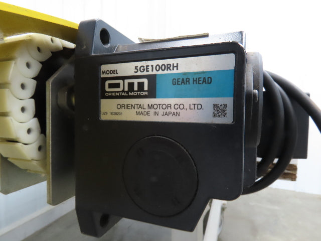 NKE CSB89A-PS-350-1600-100-90W-3 Plastic Chain Conveyor 2-Row 220V 3PH 15"x70"