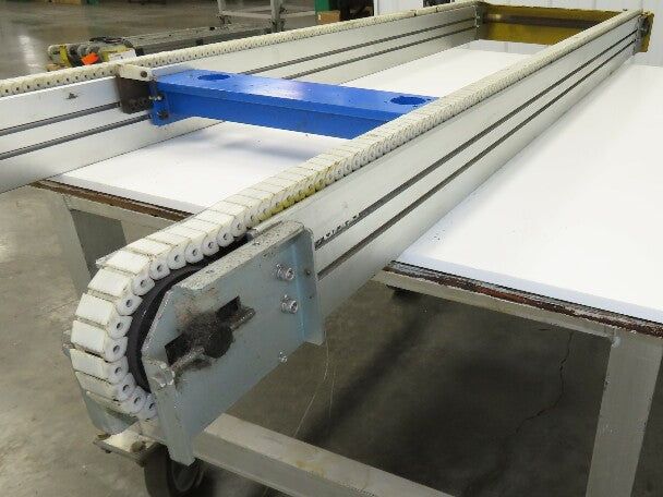 NKE CSB89A-PS-500-1740-180-90W-3 Plastic Chain Conveyor 2-Row 220V 3PH 20"x74"
