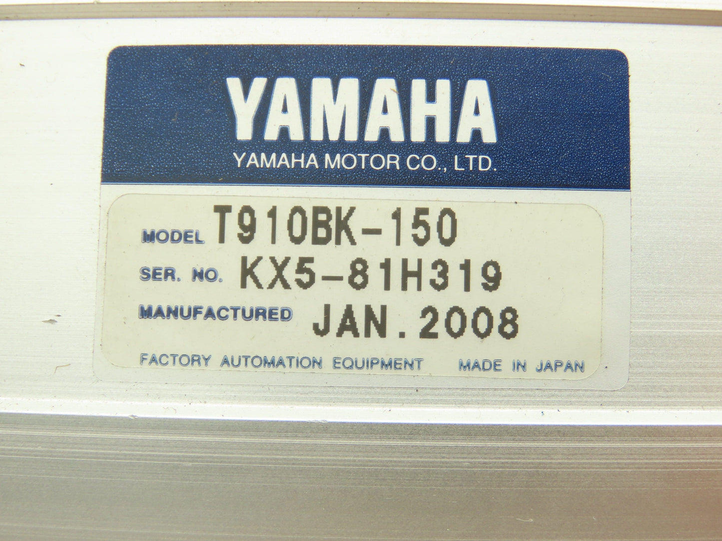 Yamaha T910BK-150 Servo Linear Actuator 150mm Travel Encoder Ballscrew