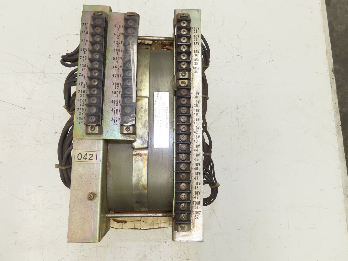 Fanuc A80L-0001-0421 Transformer 6.5kVA 200-550V Input 185/18V Output