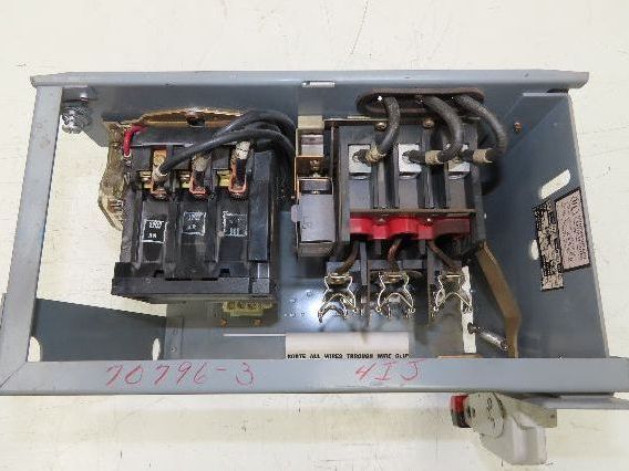 Square D 8998 MCC Bucket Motor Starter 25Hp Size 2 Fused Disconnect 3 Pole 600V