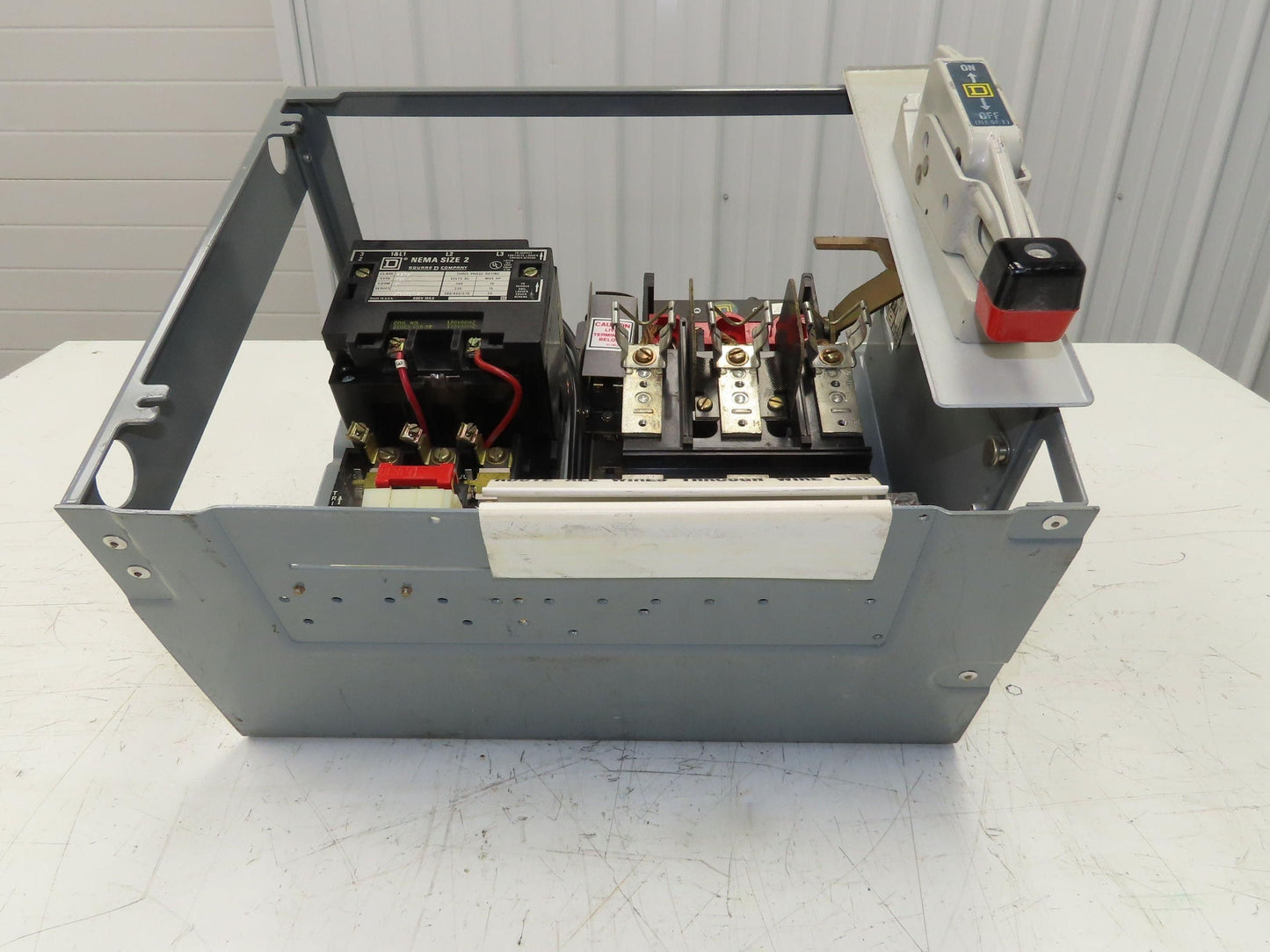 Square D 8998 MCC Bucket Motor Starter 25Hp Size 2 Fused Disconnect 3 Pole 600V