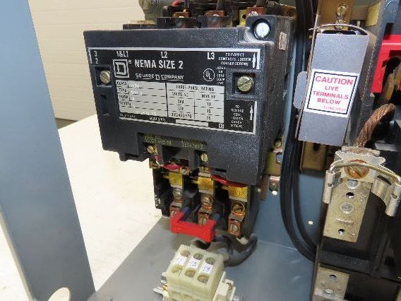 Square D 8998 MCC Bucket Motor Starter 25Hp Size 2 Fused Disconnect 3 Pole 600V