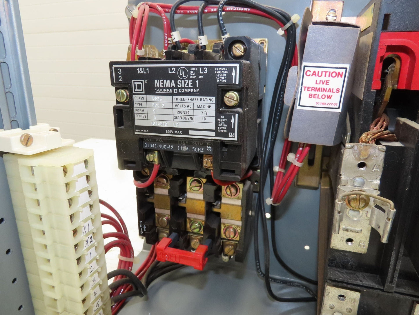 Square D 8998 MCC Bucket Motor Starter 10Hp Size 1 Fused Disconnect 3 Pole 600V